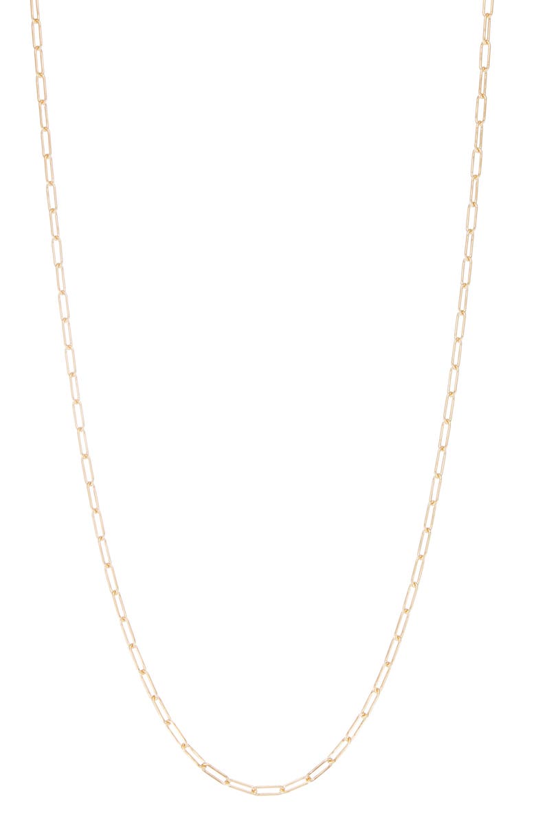 FUZION CREATIONS Paper Clip Chain Necklace, Main, color, Yellow