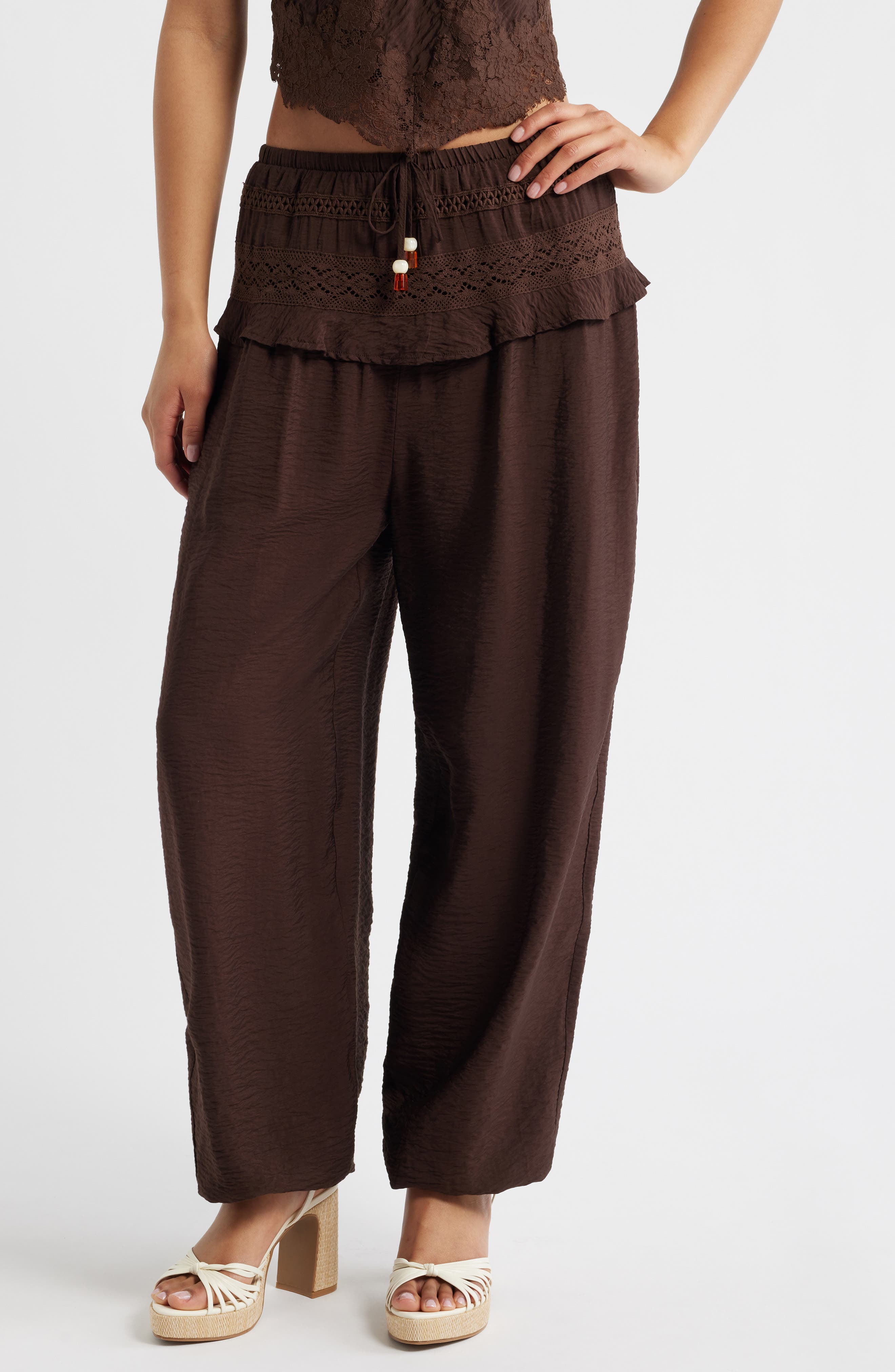 Lace Detail Joggers - image 3