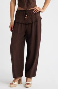 KITTENISH Lace Detail Joggers
