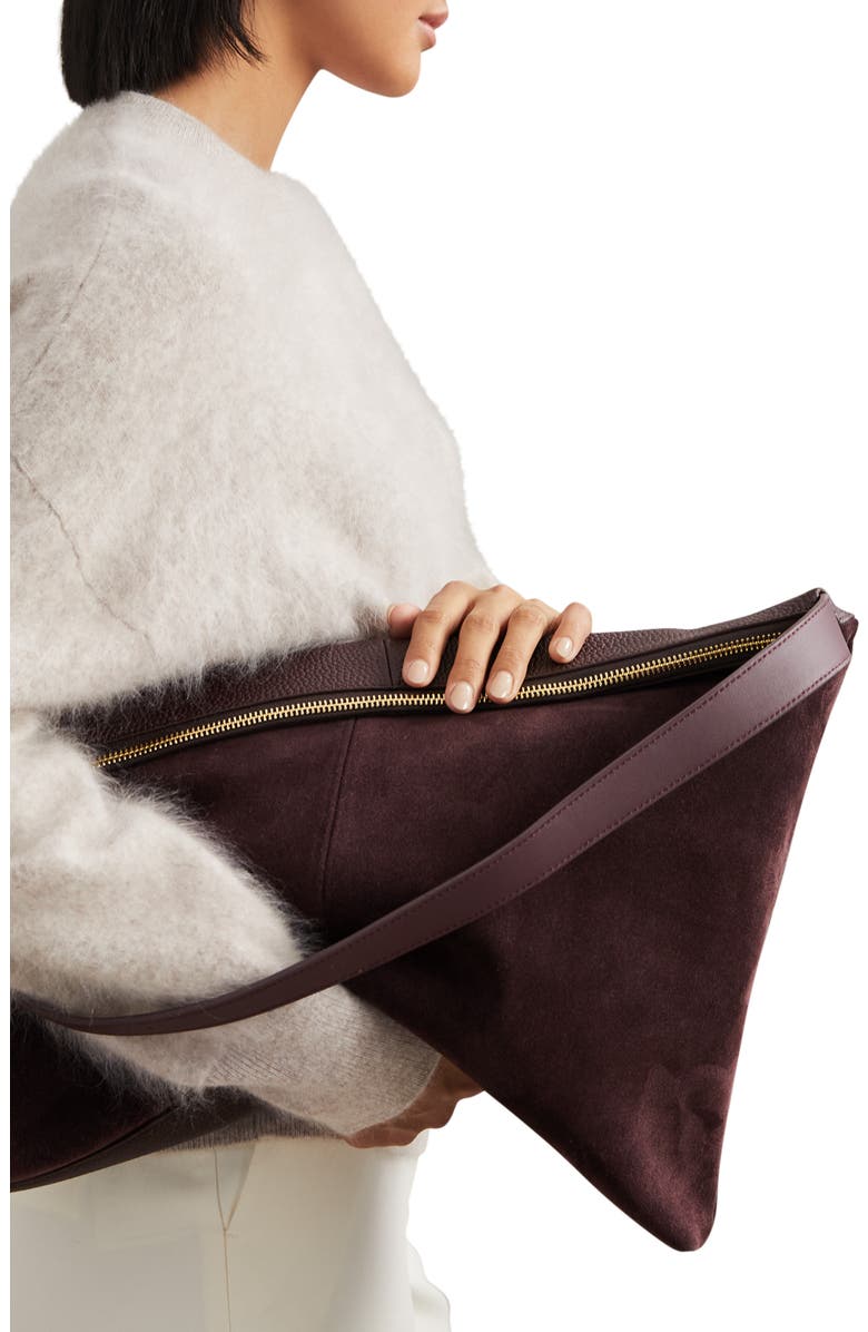 Reiss Vigo Shoulder Bag, Alternate, color, Burgundy