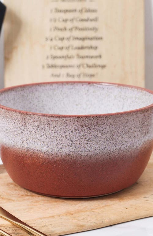 Stone Lain Vince Stoneware 4-piece Bowl Set In Brown