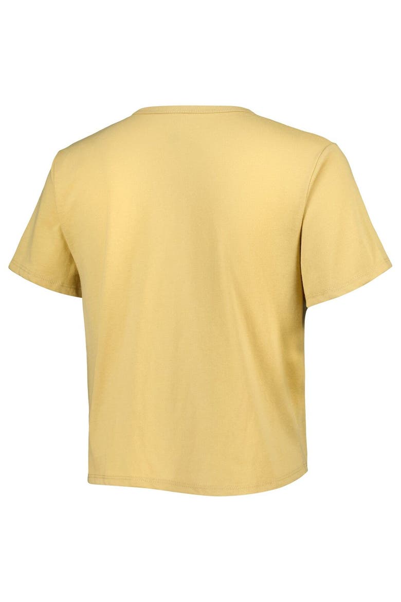 Women's ZooZatz Yellow Ohio State Buckeyes Core Fashion Cropped T-Shirt, Alternate, color, Yellow