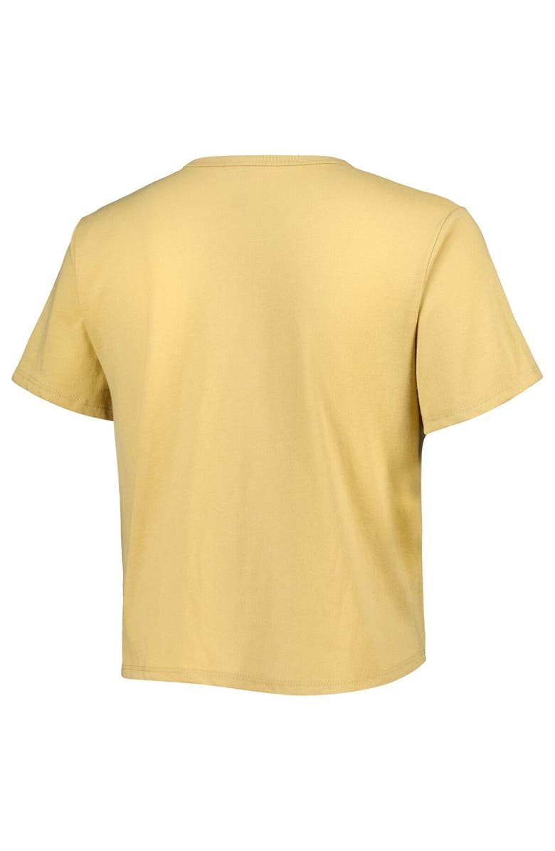 ZOOZATZ Women's ZooZatz Yellow Ohio State Buckeyes Core Fashion Cropped T-Shirt, Alternate, color, Yellow