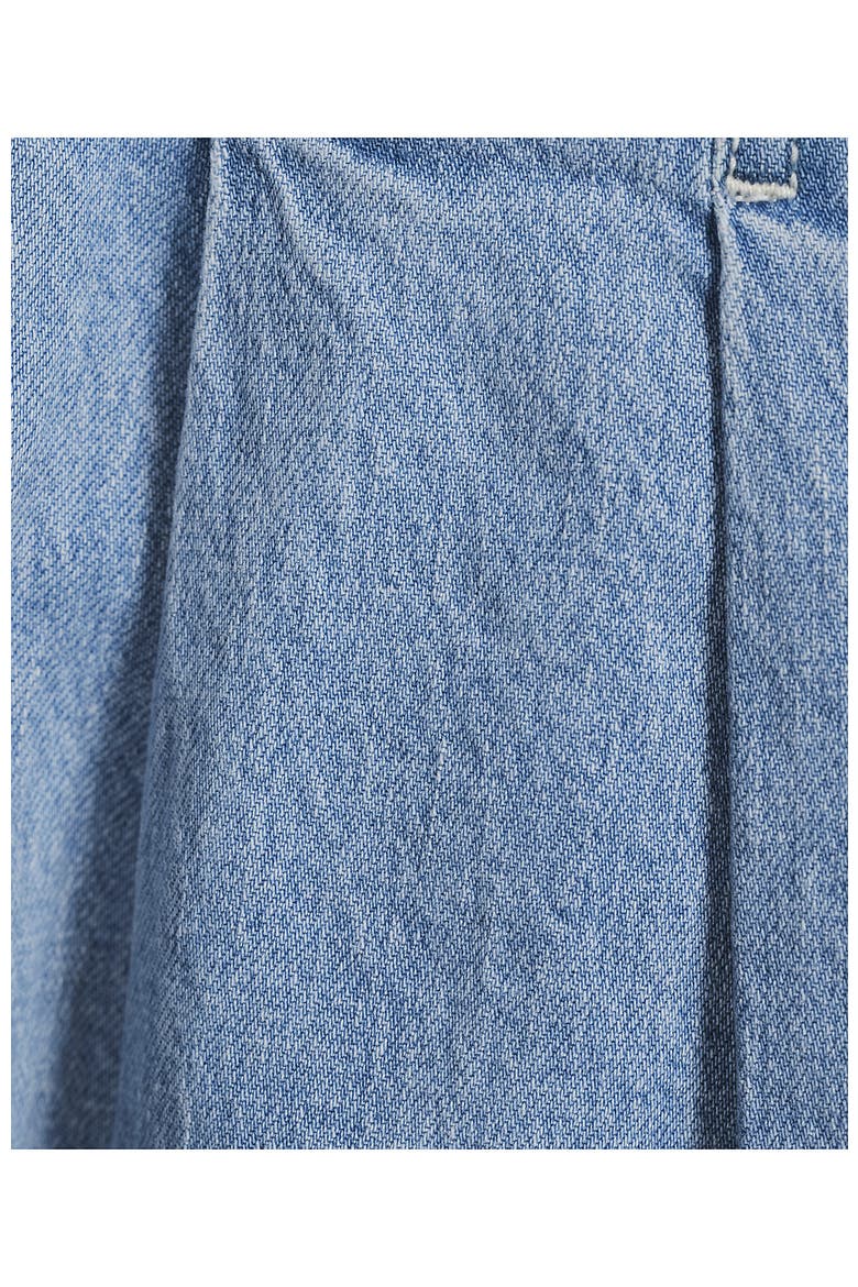 Plus Size Soft Denim High Rise 7" Pleated Trouser Shorts, Alternate, color, Hutton Blue Wash