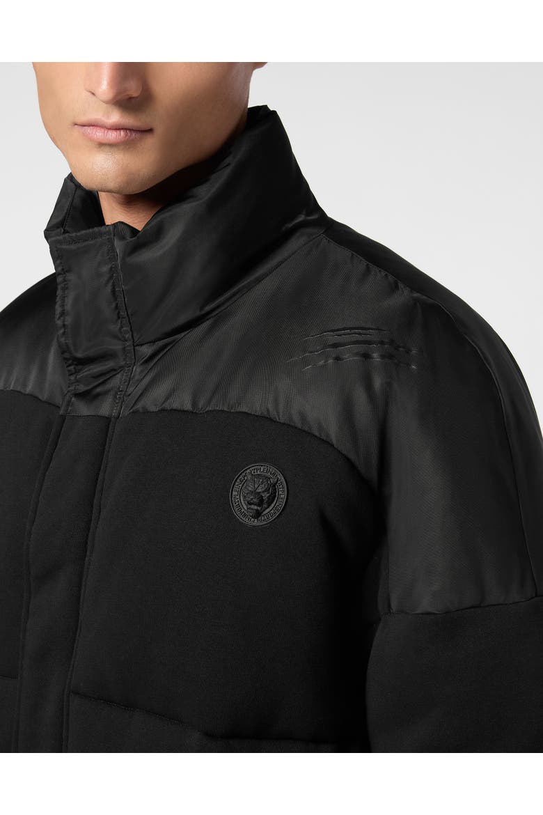 Hybrid Jersey Puffered Jacket Ls Men, Alternate, color, black