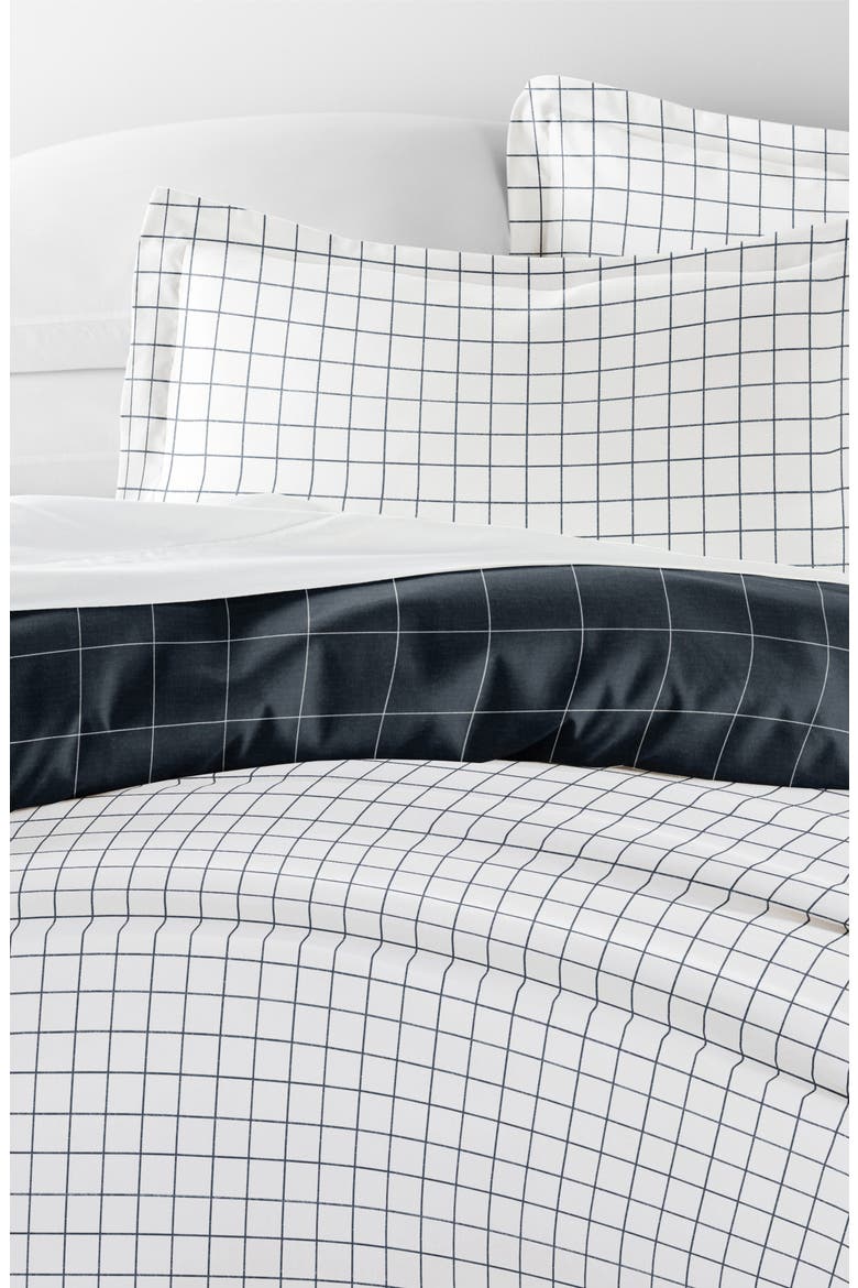 Pattern Duvet Cover & Sham Set, Alternate, color, NAVY