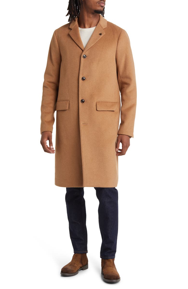 Scotch & Soda Classic Recycled Polyester & Wool Overcoat, Alternate, color, 