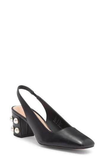 Stuart Weitzman Jute 60 Block Heel Slingback Pump In Black