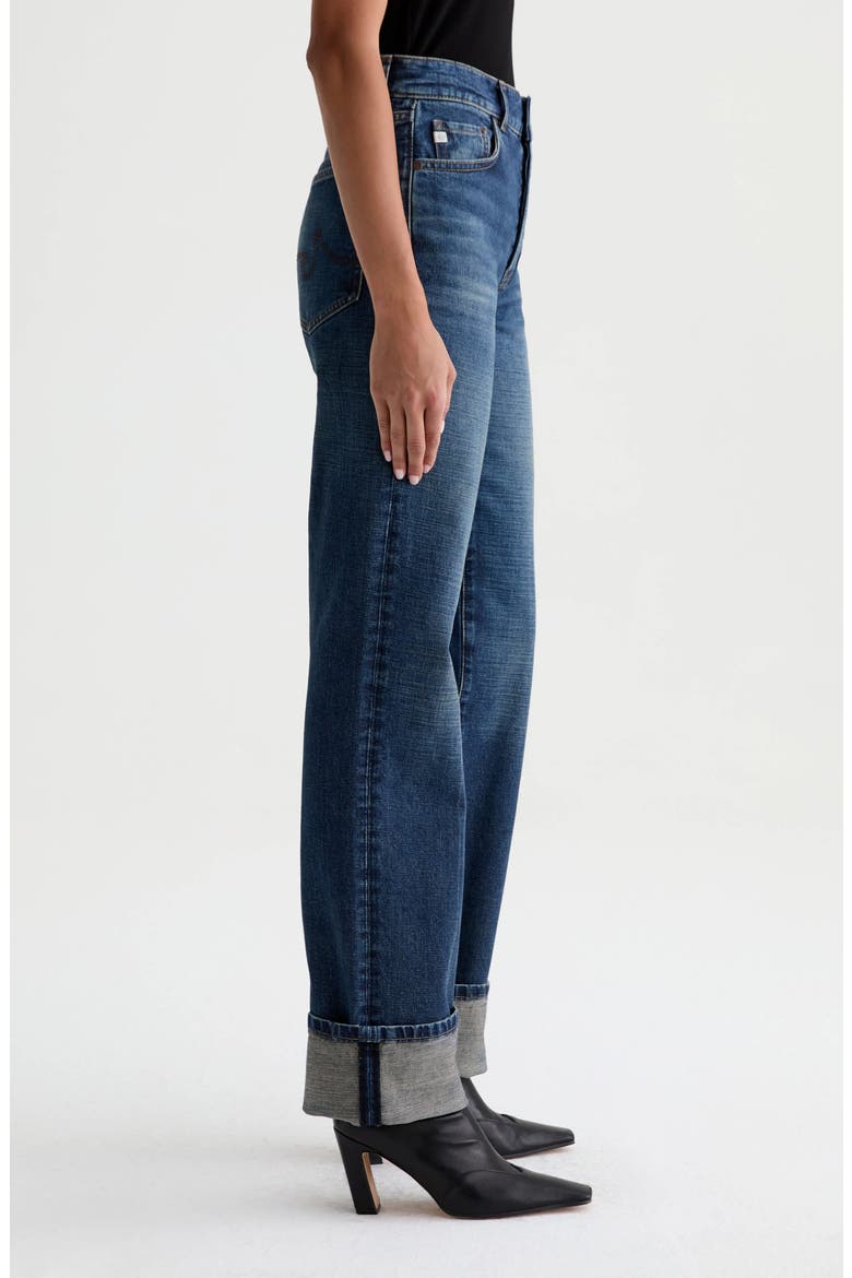 Sydney High Waist Relaxed Straight Leg Jeans, Alternate, color, INDIGO TONE