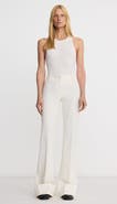 Smythe Wide Leg Cuffed Trouser