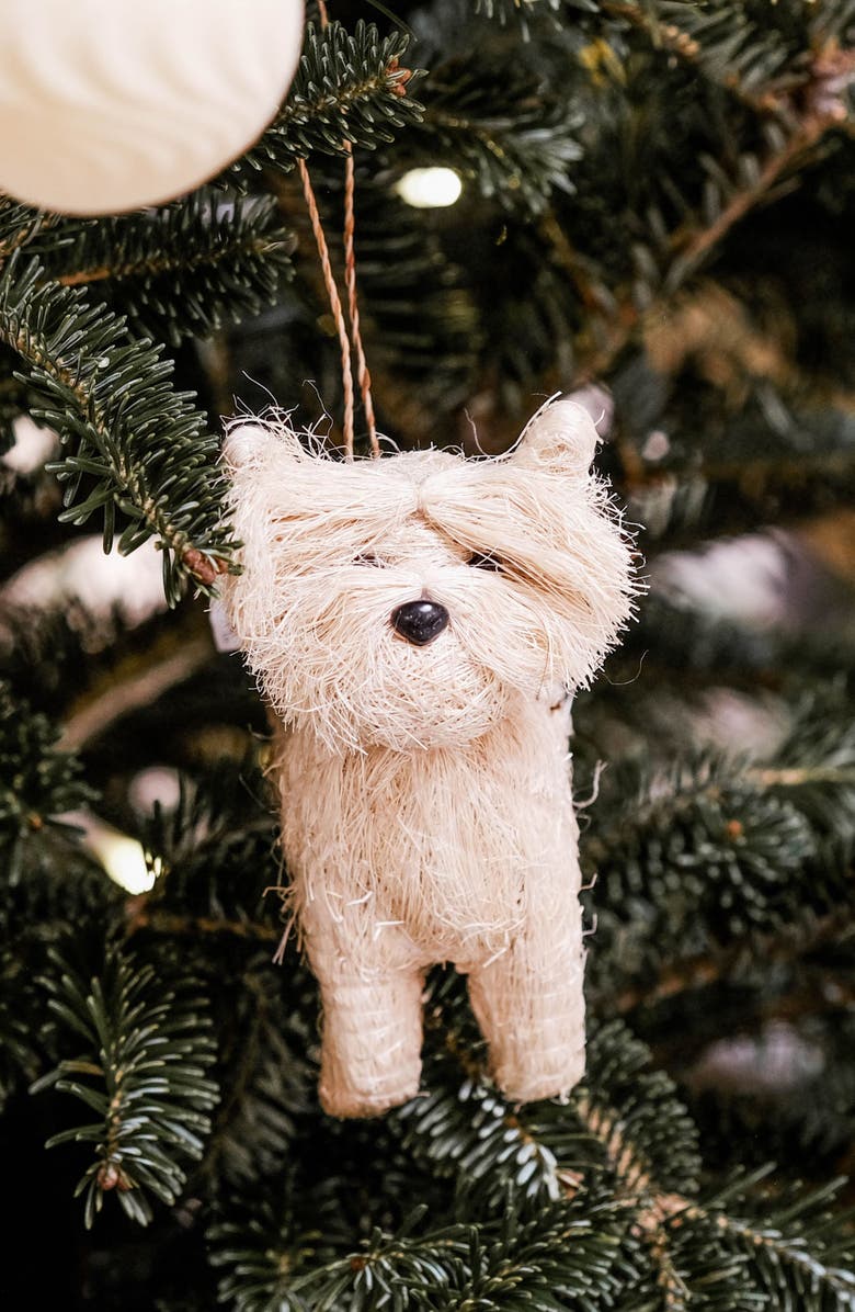 LIKHA Westie Handwoven Ornament, Alternate, color, White