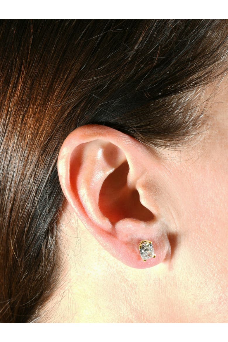2Ct TW Cushion Cut Diamond Studs 14k Gold Lab Grown, Alternate, color, Yellow Gold - 2Ct