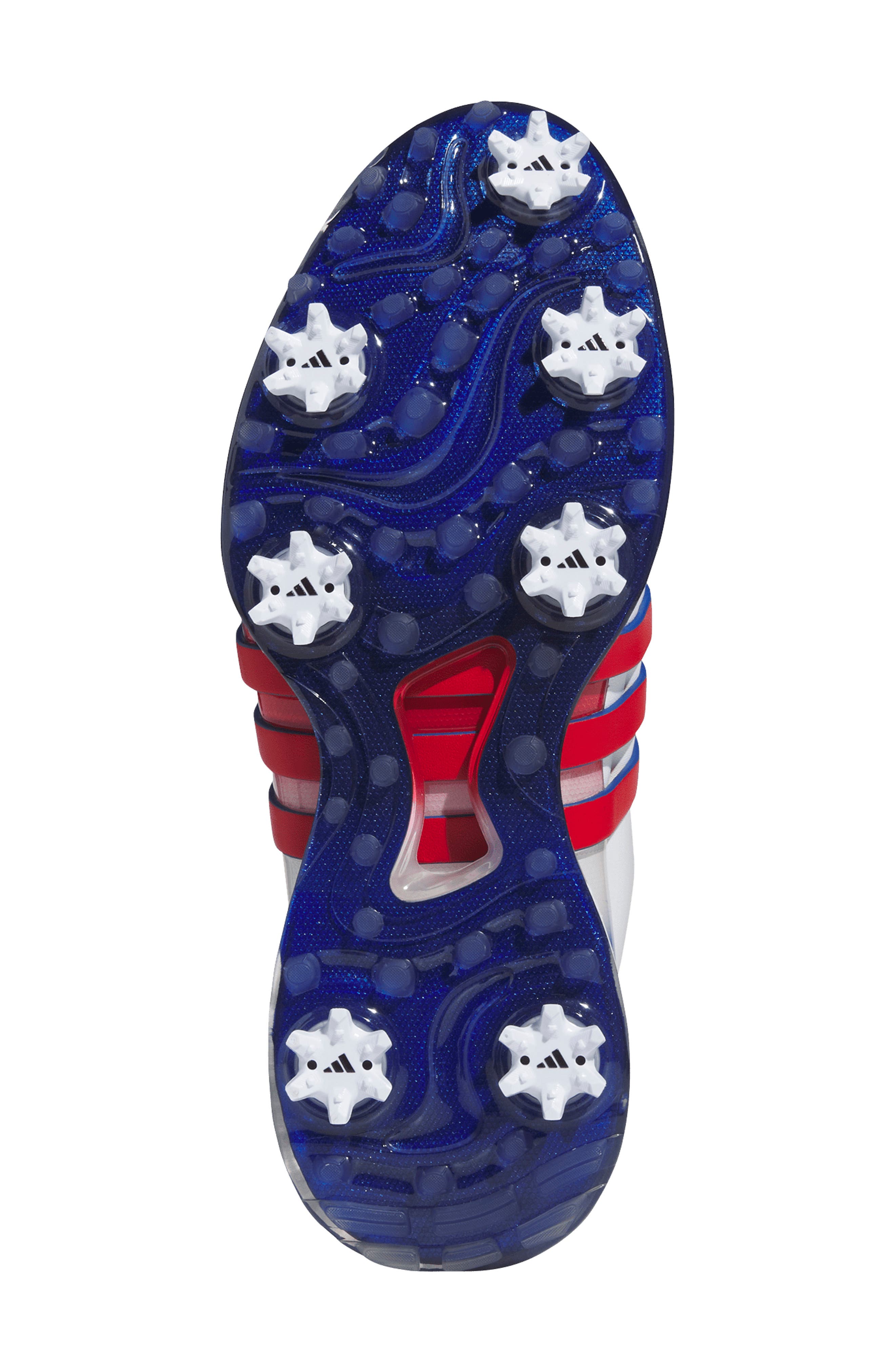 adidas Tour360 24 Golf Shoe, Alternate, color, White/ Scarlet/ Royal Blue
