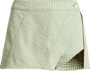 Free People Georgie Micro Gingham Front Wrap Skort