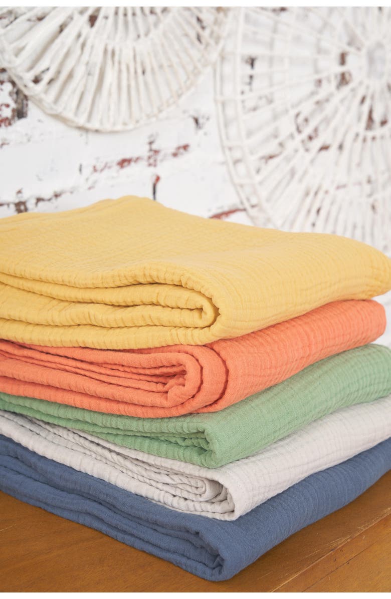 carol & frank Ryker Moonbeam Twin Gauze Coverlet, Alternate, color, Beige