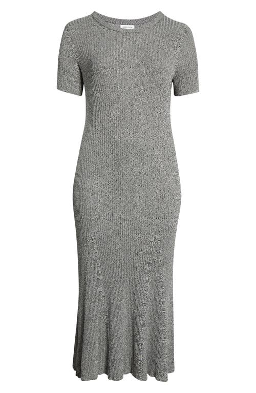 Nordstrom Flare Rib Sweater Dress In Gray