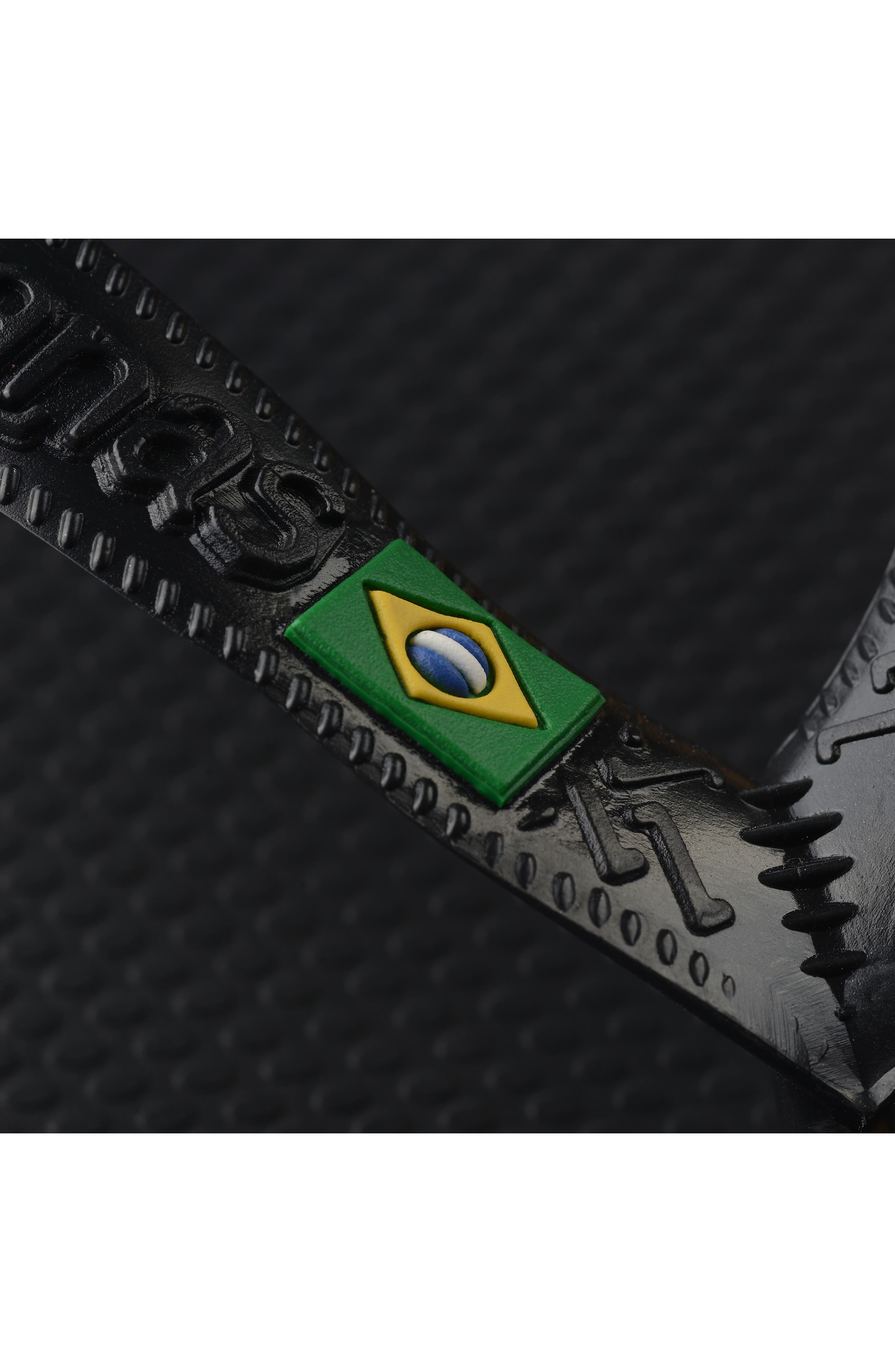 Brazil Flip Flop, Alternate, color, BLACK