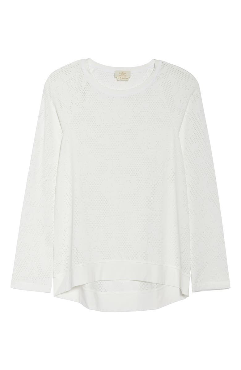 Kate Spade New York floral mesh top, Alternate, color,