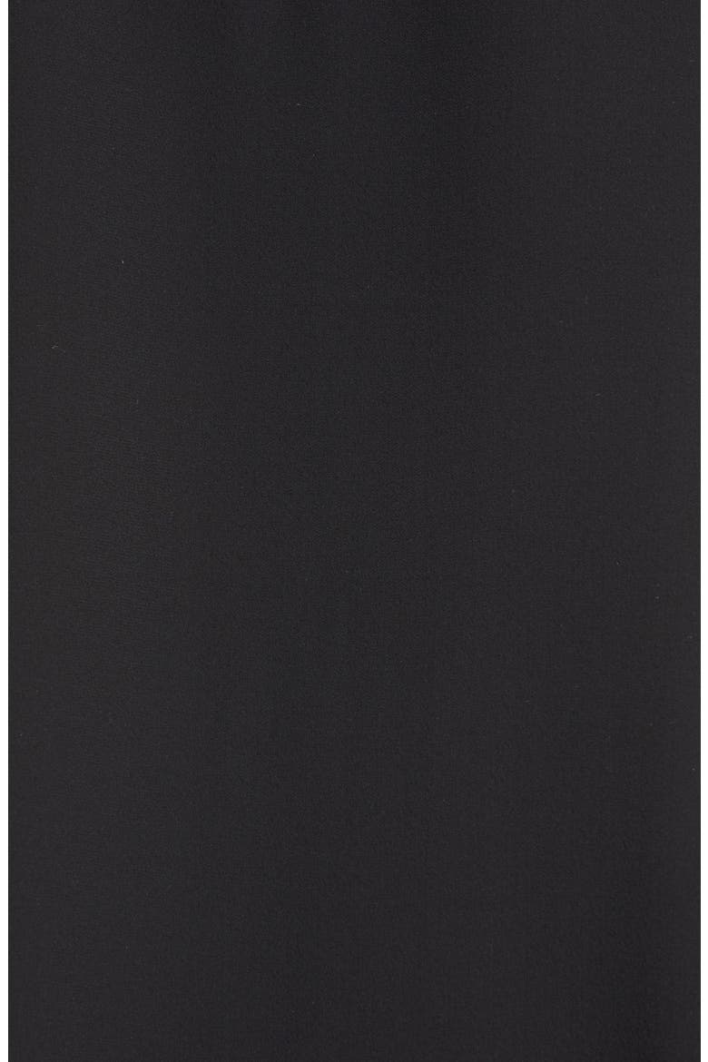 Funnel Neck Silk Box Top Tunic, Alternate, color, BLACK