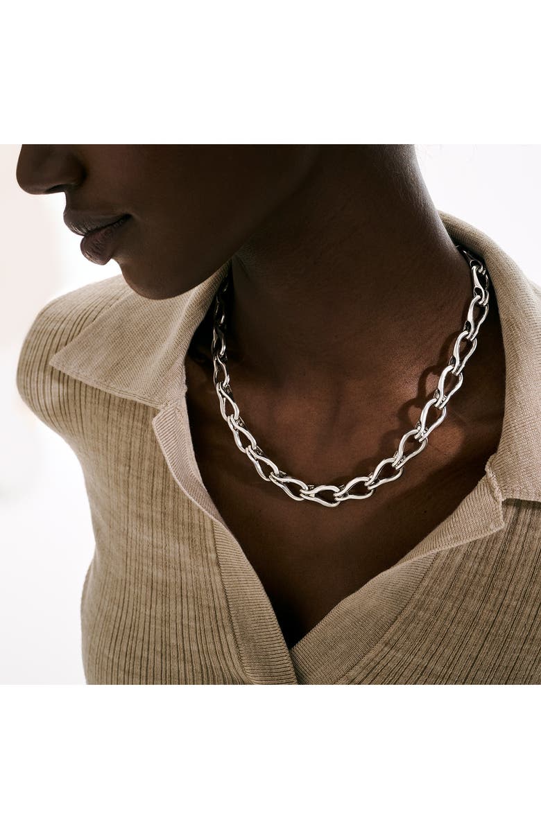 John Hardy Surf Link Necklace, Alternate, color, Silver