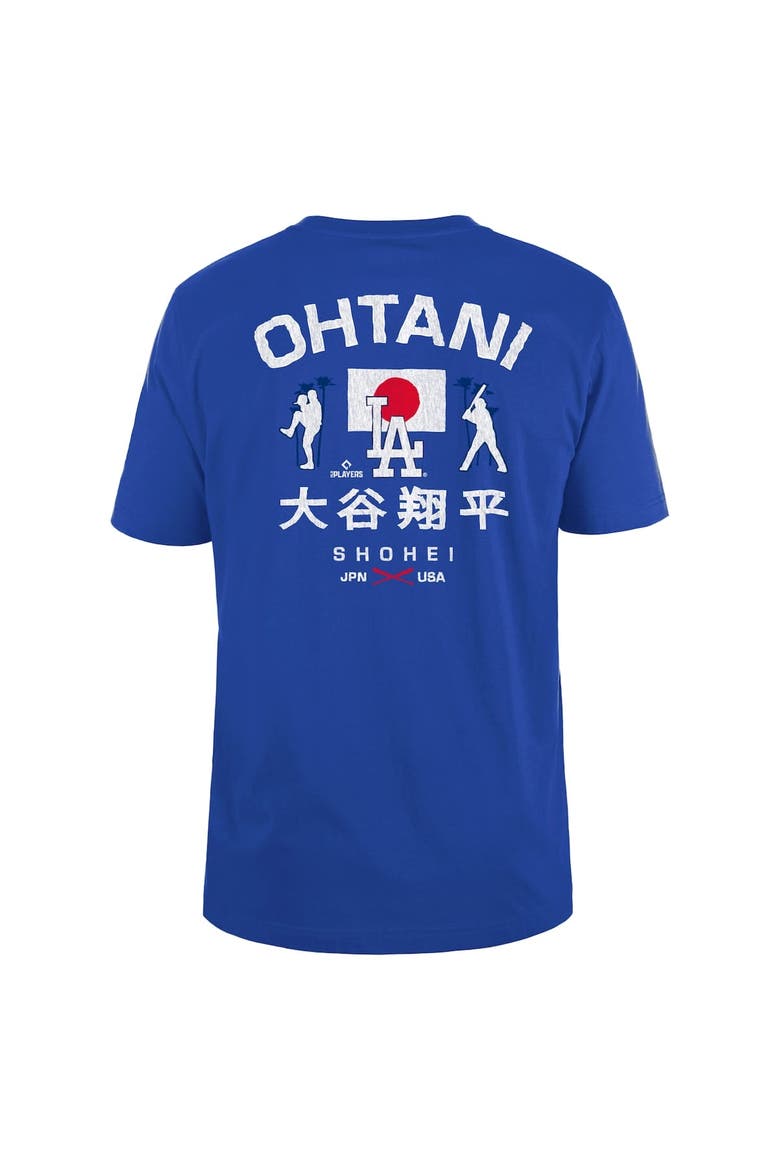 Men's New Era Shohei Ohtani Royal Los Angeles Dodgers Japan Flag T-Shirt, Alternate, color, Royal