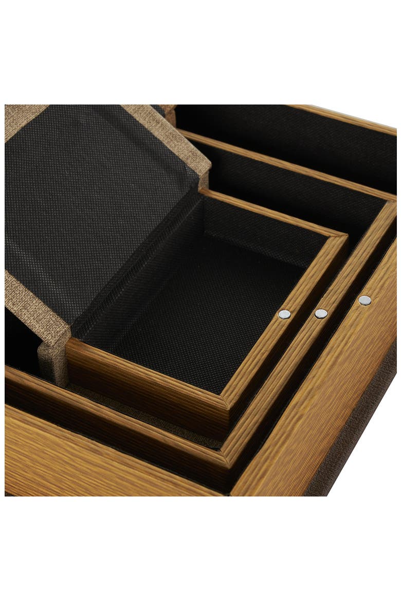 Set of 3 Faux Book Boxes, Alternate, color, MULTI COLORED