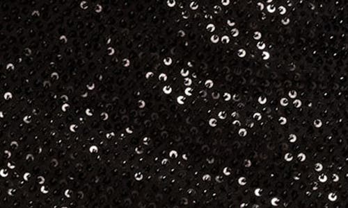 Ramy Brook Leon Beaded Sequin Cowl Neck Mini Dress In Black