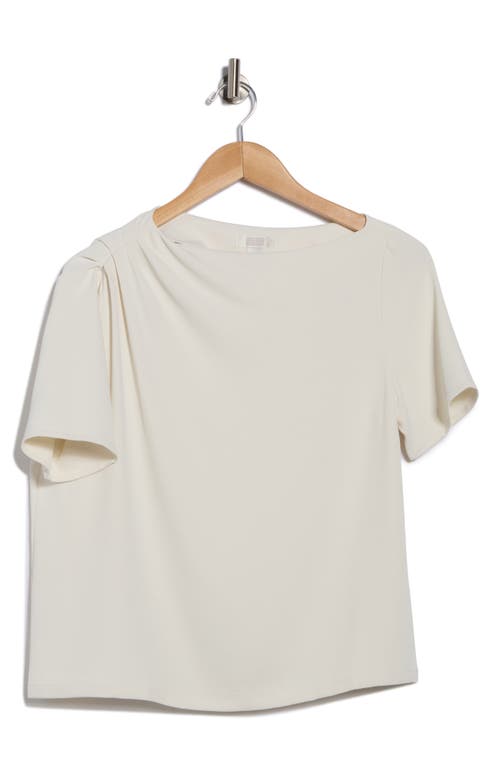 Nordstrom Rack Pleated Shoulder Short Sleeve Top In White