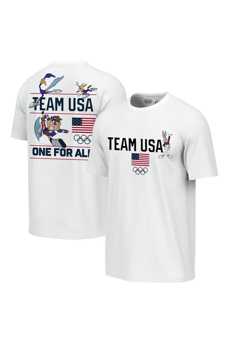 Men's Outerstuff  White Team USA x Looney Tunes Skate Rush T-Shirt, Main, color, White
