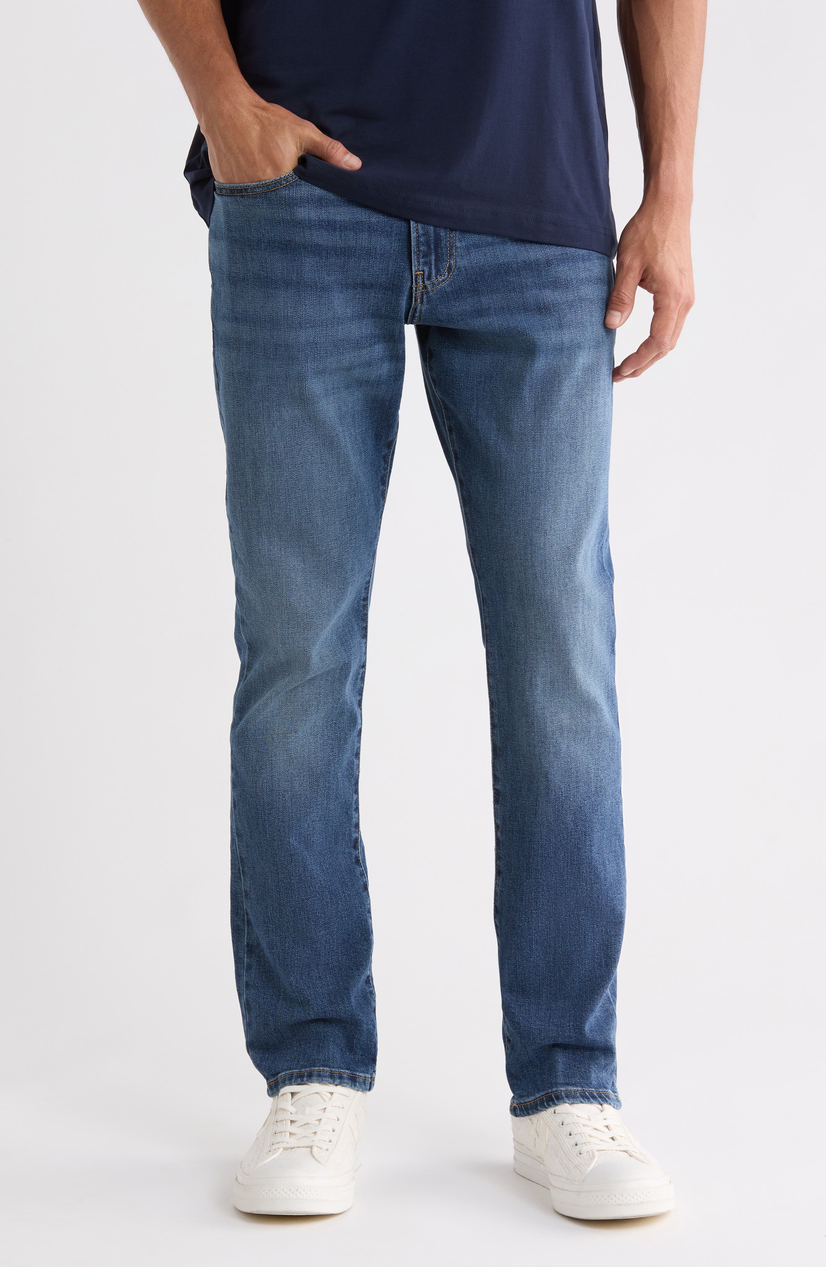 410 Athletic Mid Rise Tapered Leg Jeans