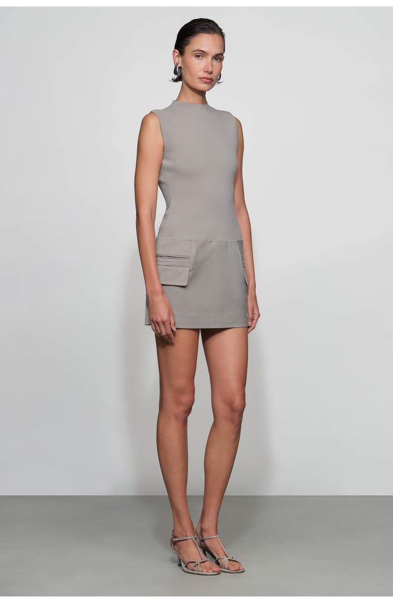 Et Ochs Vander Knit Combo Mini Dress, Alternate, color, Dove