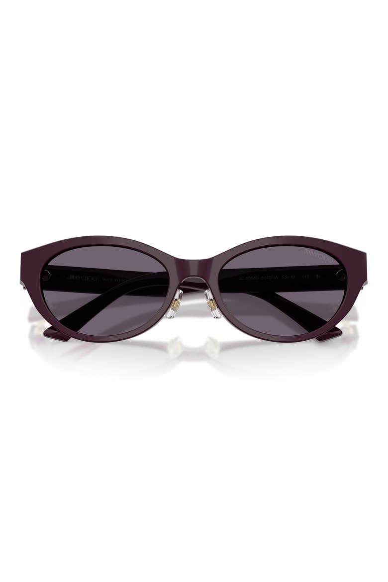 55mm Oval Sunglasses, Alternate, color, PRUNE / VIOLET