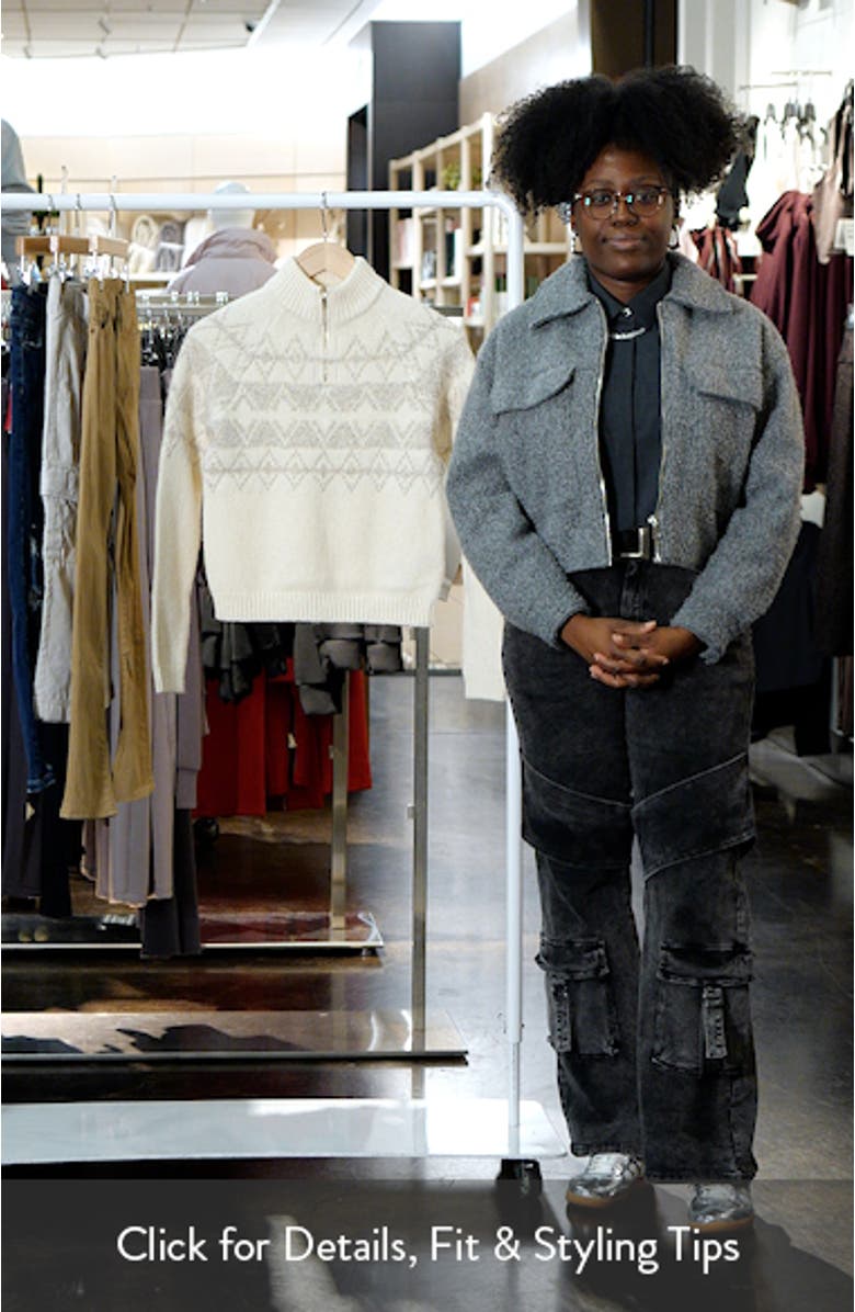 Kids' Claus Quarter Zip Wool Blend Pullover, sales video thumbnail