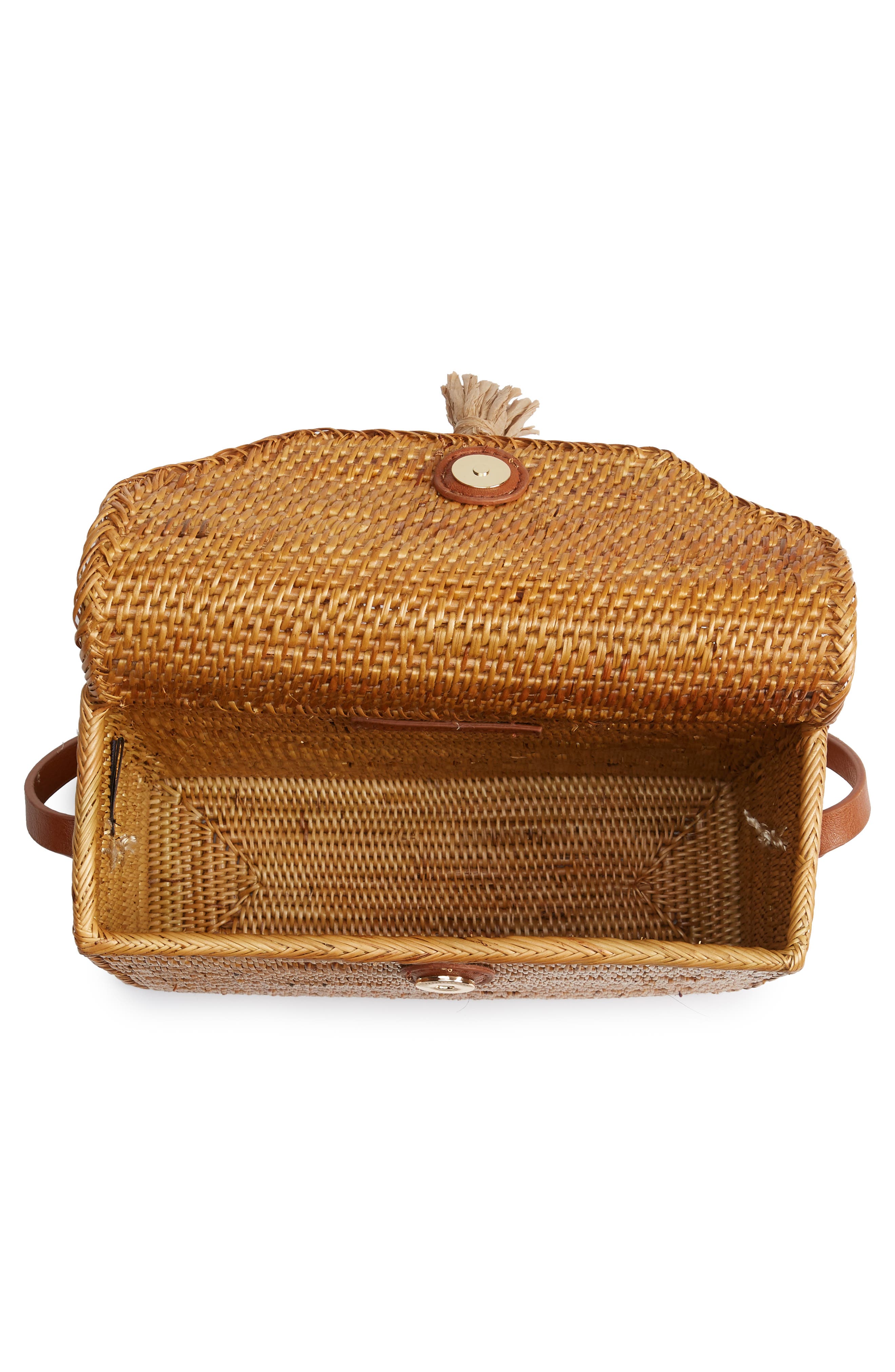 Nordstrom Celeste Straw Crossbody Bag, Alternate, color, 