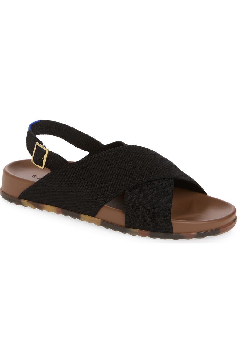 Rothy's The Weekend Sandal, Main, color, Black