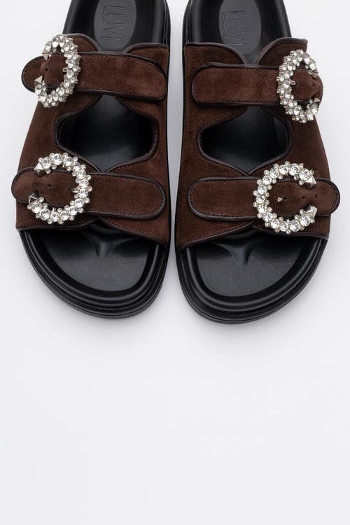 Forever & Always Shoes Morelia Suede Leather Slide Sandal