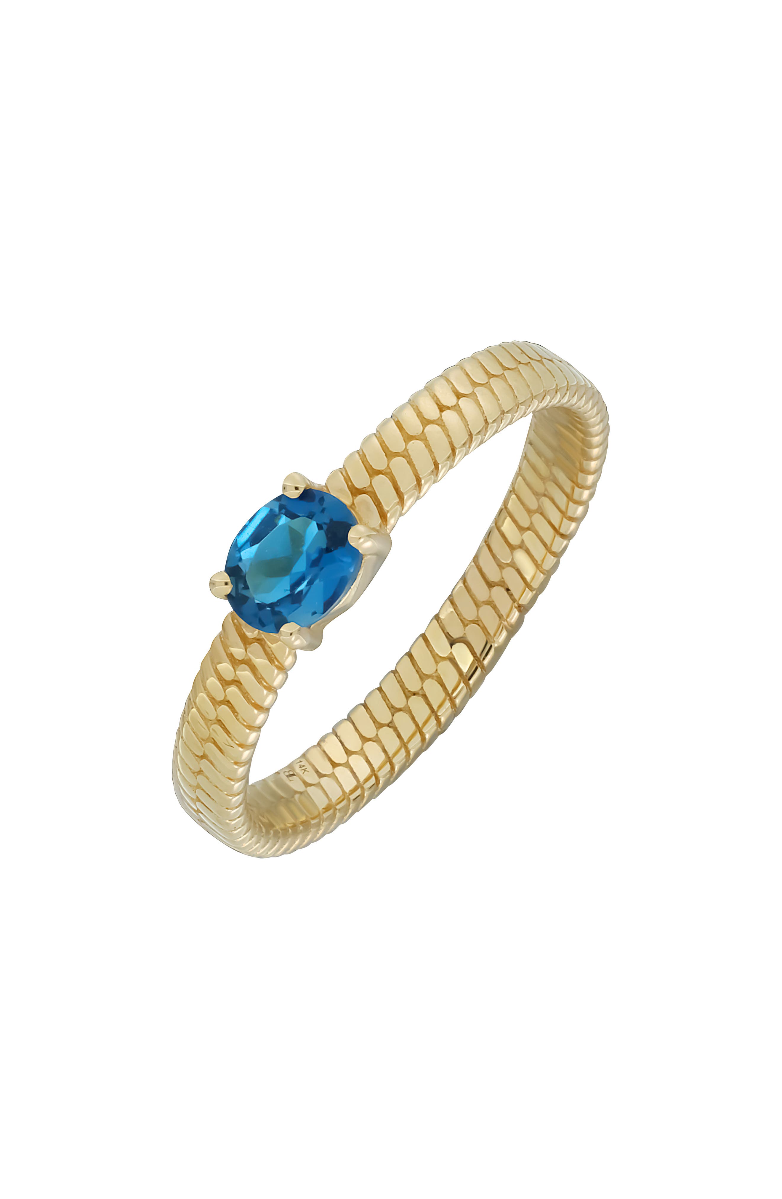 selected 14K YELLOW GOLD/ BLUE TOPAZ