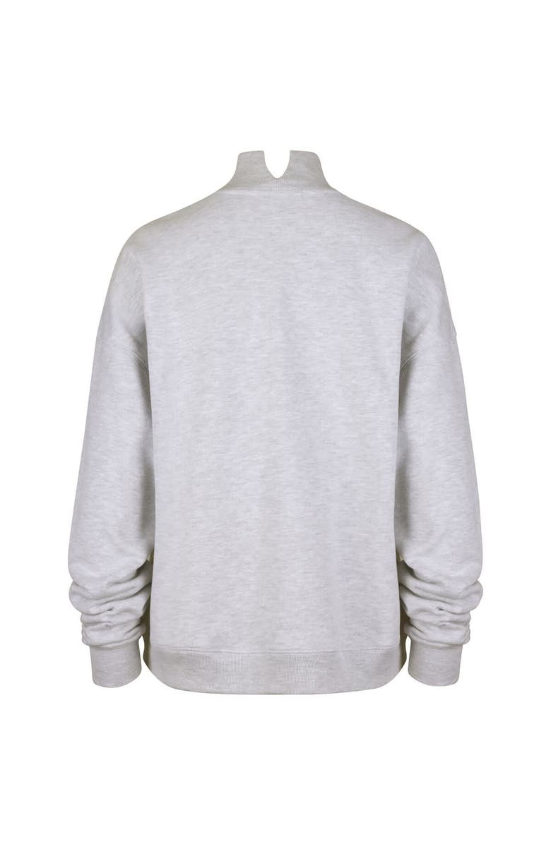 '47 Women's '47 Heather Gray Washington Commanders Vantage Mock Neck Pullover Sweatshirt, Alternate, color, 