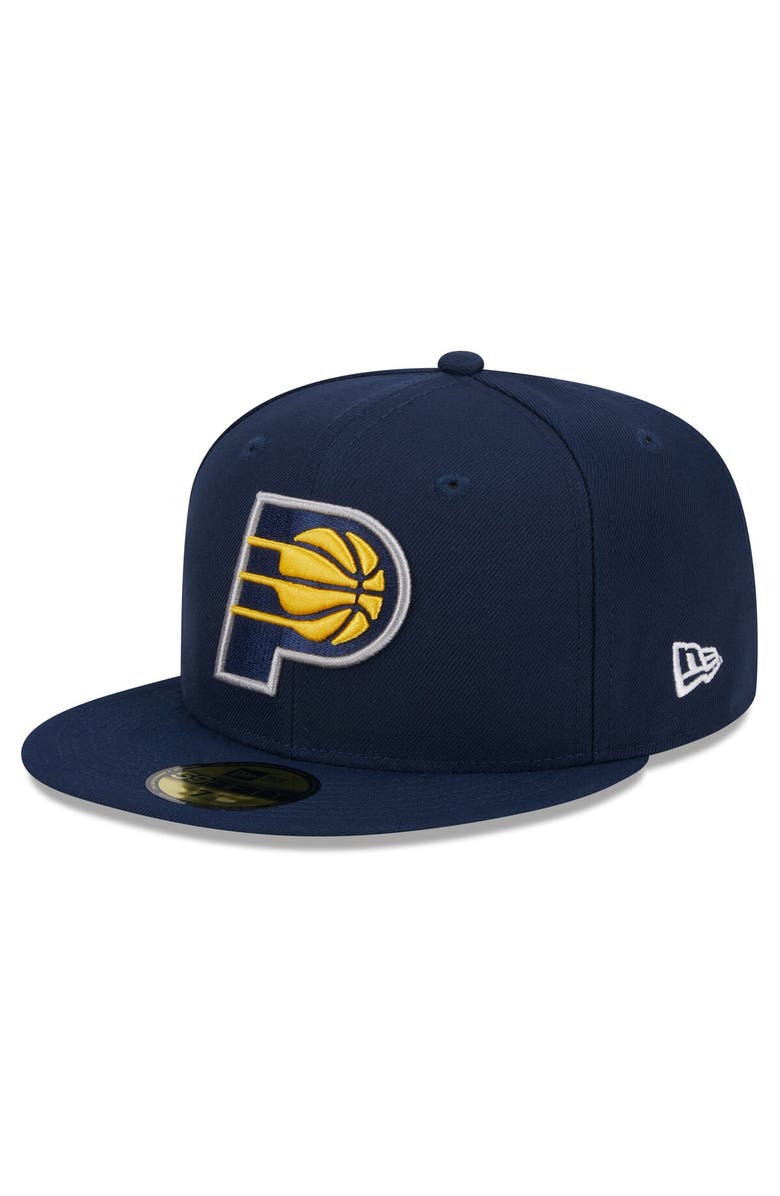 New Era Men's New Era Navy Indiana Pacers  Rally Drive Side Patch 59FIFTY Fitted Hat, Alternate, color, 