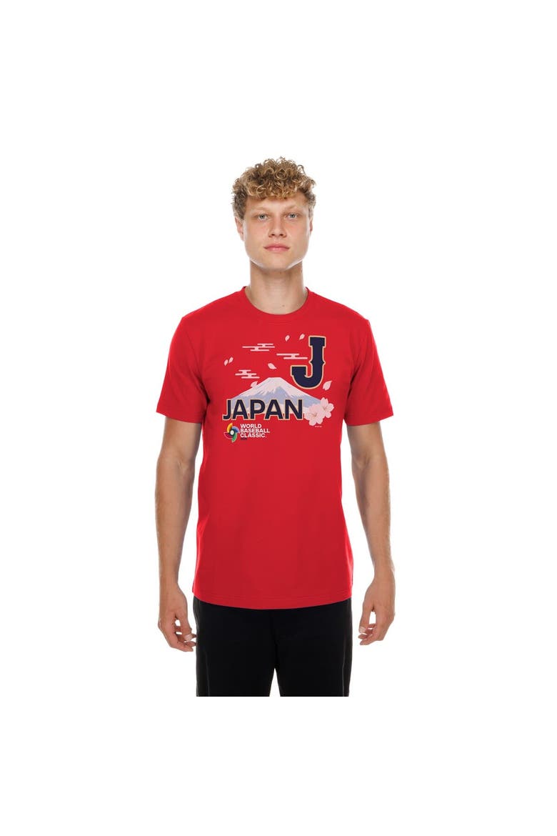 Men's New Era  Red Japan Baseball 2026 World Baseball Classic Country T-Shirt, Main, color, Red
