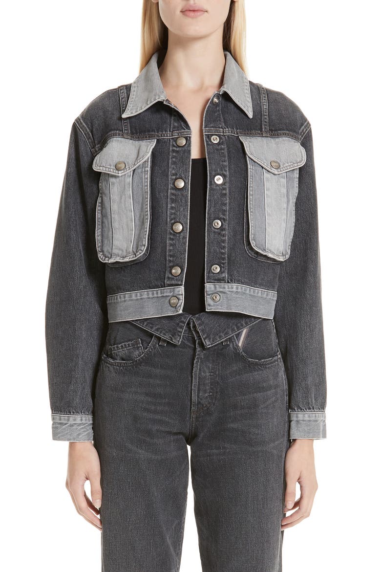 Veroniqua Denim Jacket, Main, color, STEEL