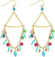 Panacea Semiprecious Stone Chain Drop Earrings