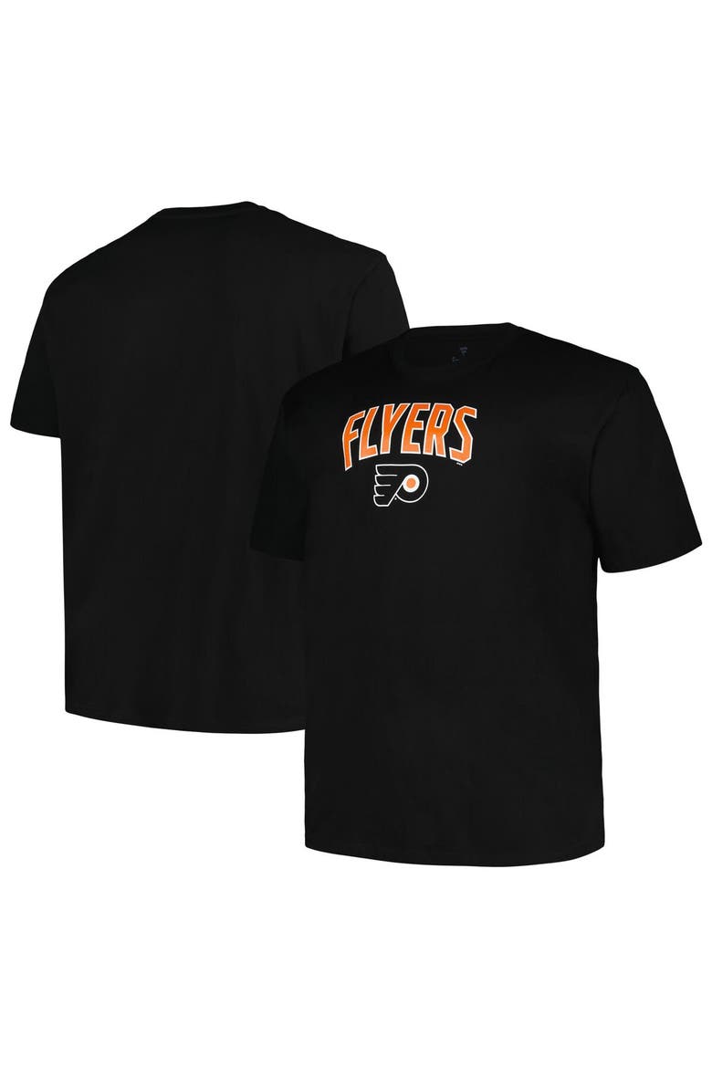 Men's Profile Black Philadelphia Flyers Big & Tall Arch Over Logo T-Shirt, Alternate, color, Black