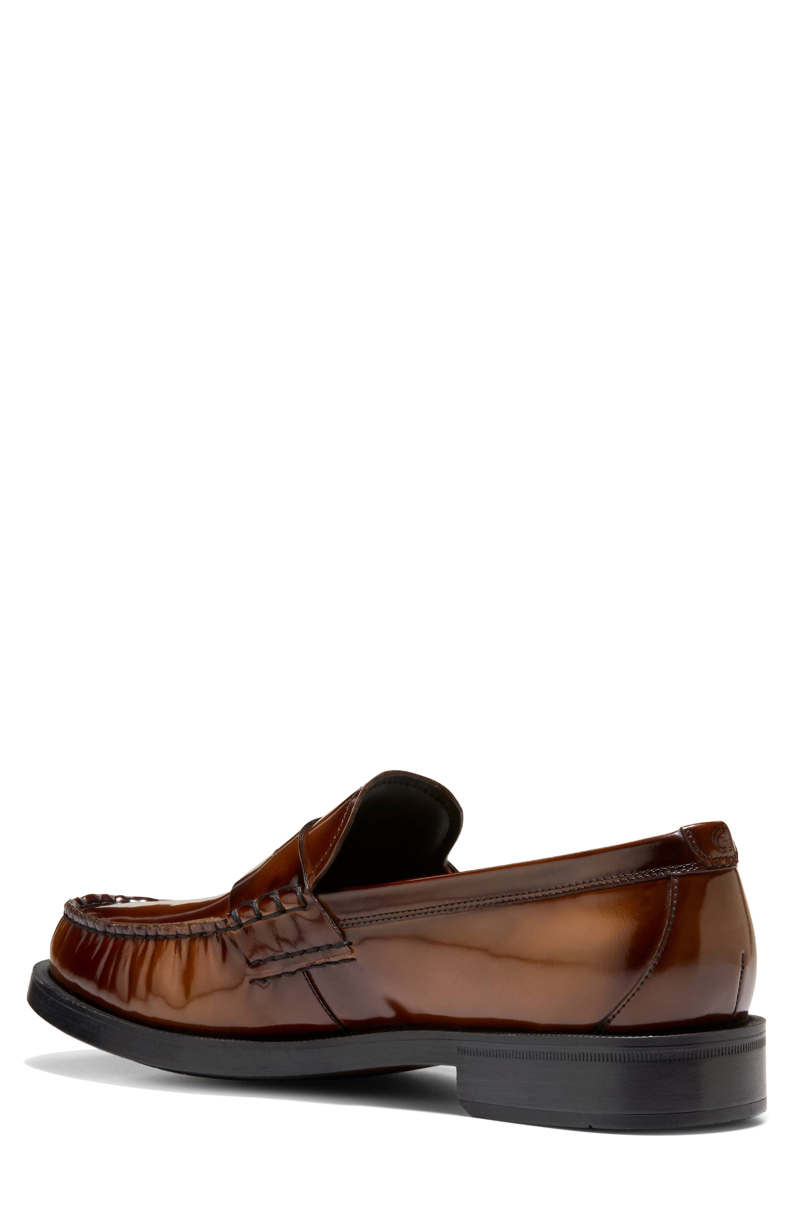 Pinch Prep Flexcraft Penny Loafer, Alternate, color, DARK CHOCOLATE BOX BRUSH OFF