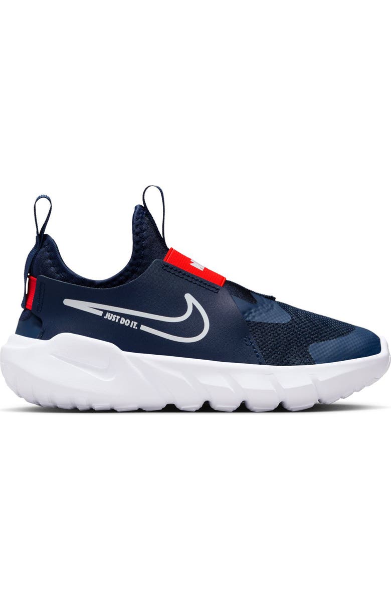 Nike Flex Runner 2 Slip-On Running Shoe, Alternate, color, Navy/ White/ Picante Red