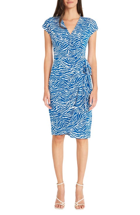 Matte Jersey Short Sleeve Wrap Dress