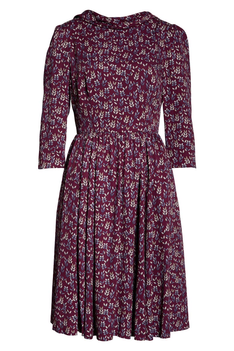 Beth V-Back Dress (Nordstrom Exclusive), Alternate, color, WINE/ BLUE