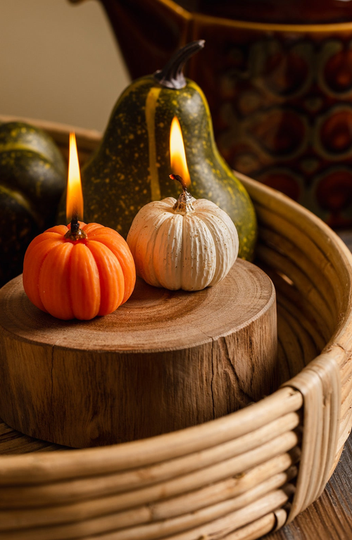 Southlake Gifts Autumn Pumpkin Candles In Multi