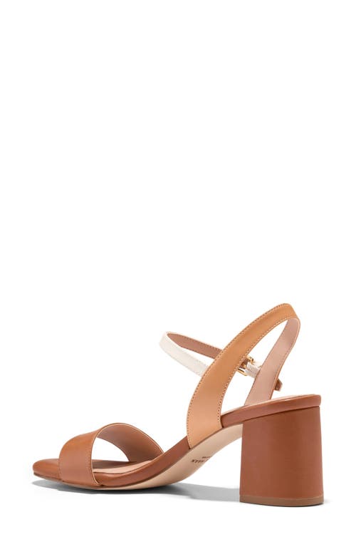 Shop Cole Haan Josie Block Heel Sandal In British Tan/biscuit/ivory