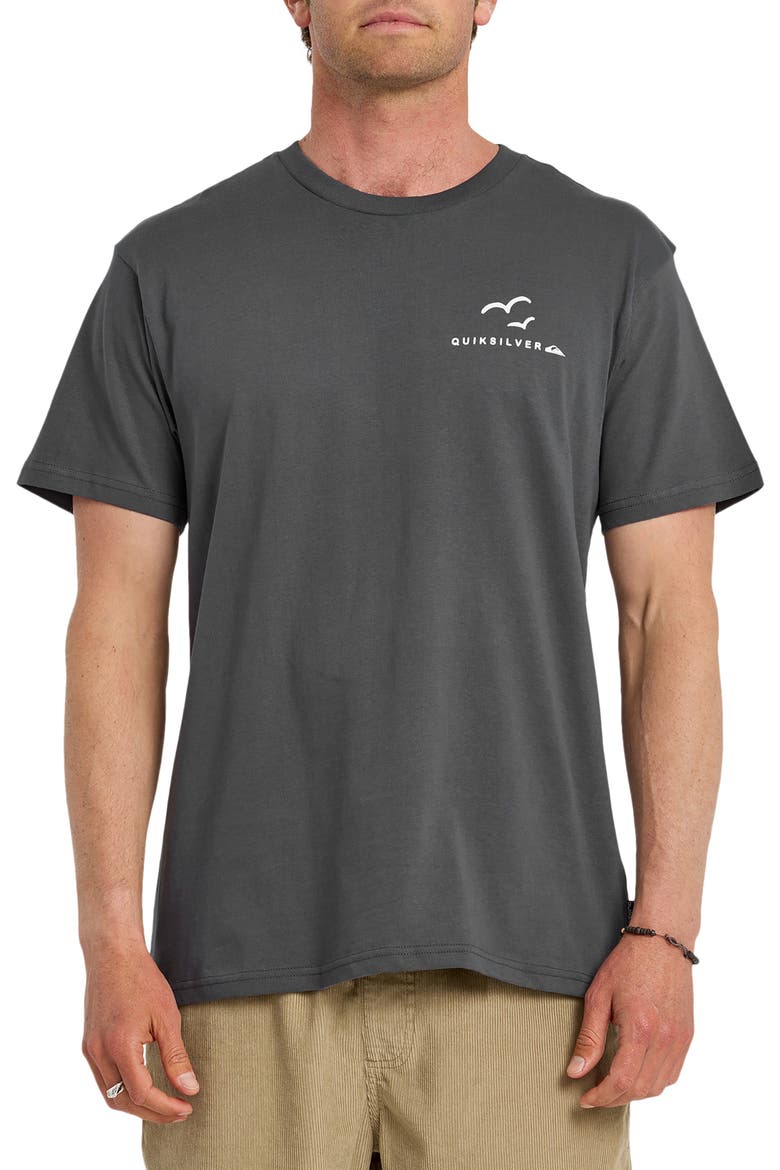 Happy Trails Cotton Graphic T-Shirt, Main, color, IRON GATE